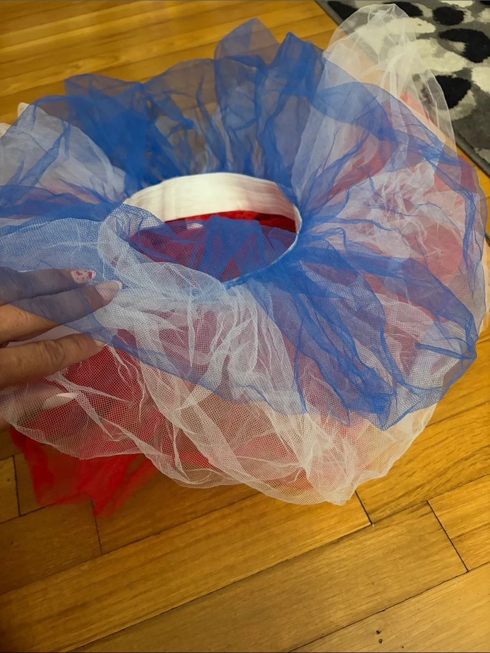 Kids Patriotic Red White Blue Tutu Costume Skirt